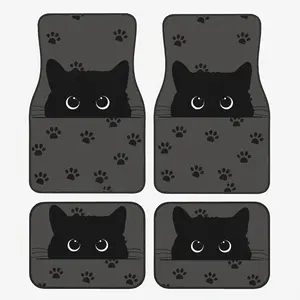 Set of 4 Decorative Car Floor Mats - Non-Slip, Machine Washable, Ideal for Vehicles, Suvs, and More. An Excellent Present for Anyone, Perfect for Car Interior Decoration