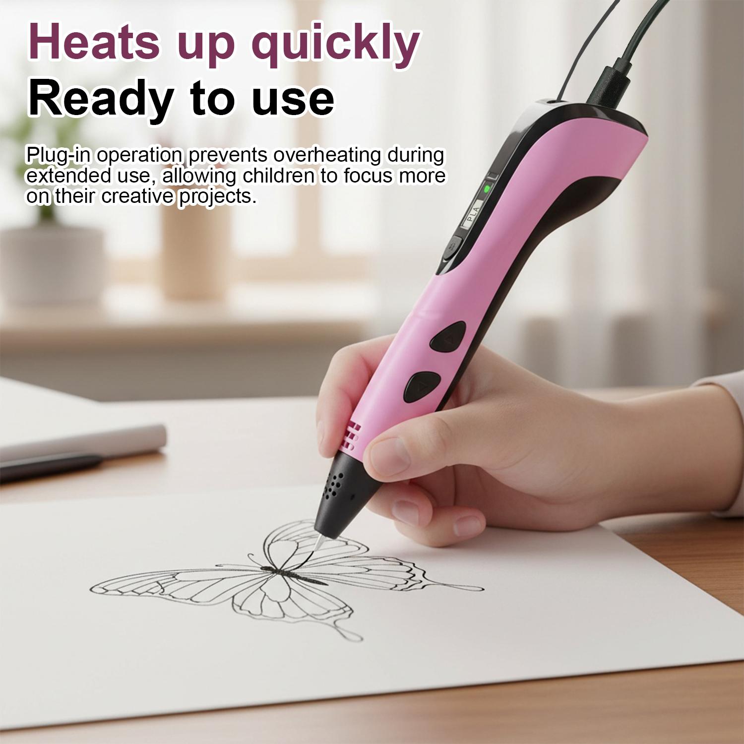 Upgrade 3D Printing Pen Set, 3D Pen With Lcd Display And Pla Filament, Children's Educational Drawing Pen,Creative DIY Gift For Kids And Children, Ideal For Birthday And Christmas Presents, Diy Art Three-Dimensional Creation