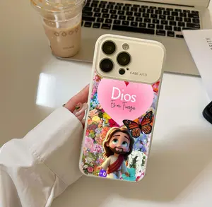 StyleShell Straight Edge Phone Case for iPhone 15 16 14 Pro Max 13 12 11 Plus God is My Strength Pattern Shockproof Liquid Silicone TPU Bumper Drop Phone Protective Case