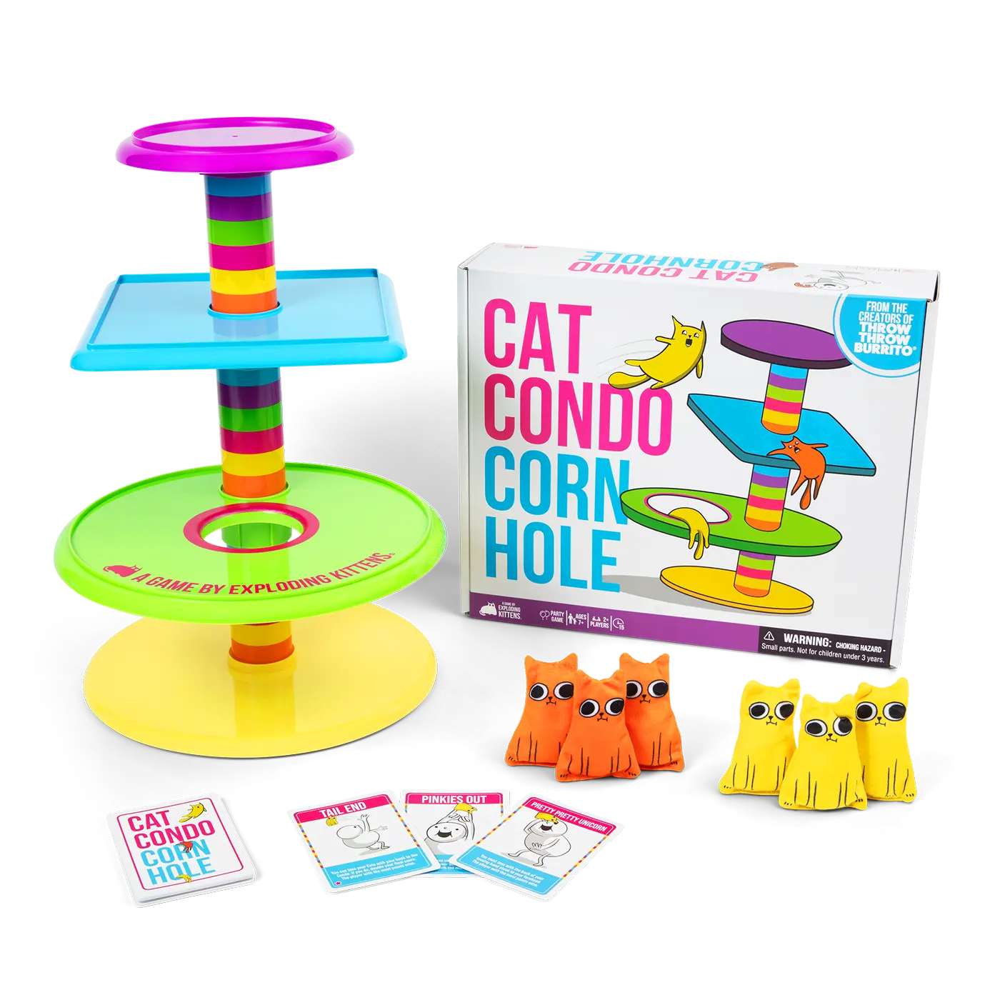 Cat Condo Cornhole Dedicated Deck Card Game - Hilarious Fast-Paced Toss Activity for Families - Indoor & Outdoor Game Night Play