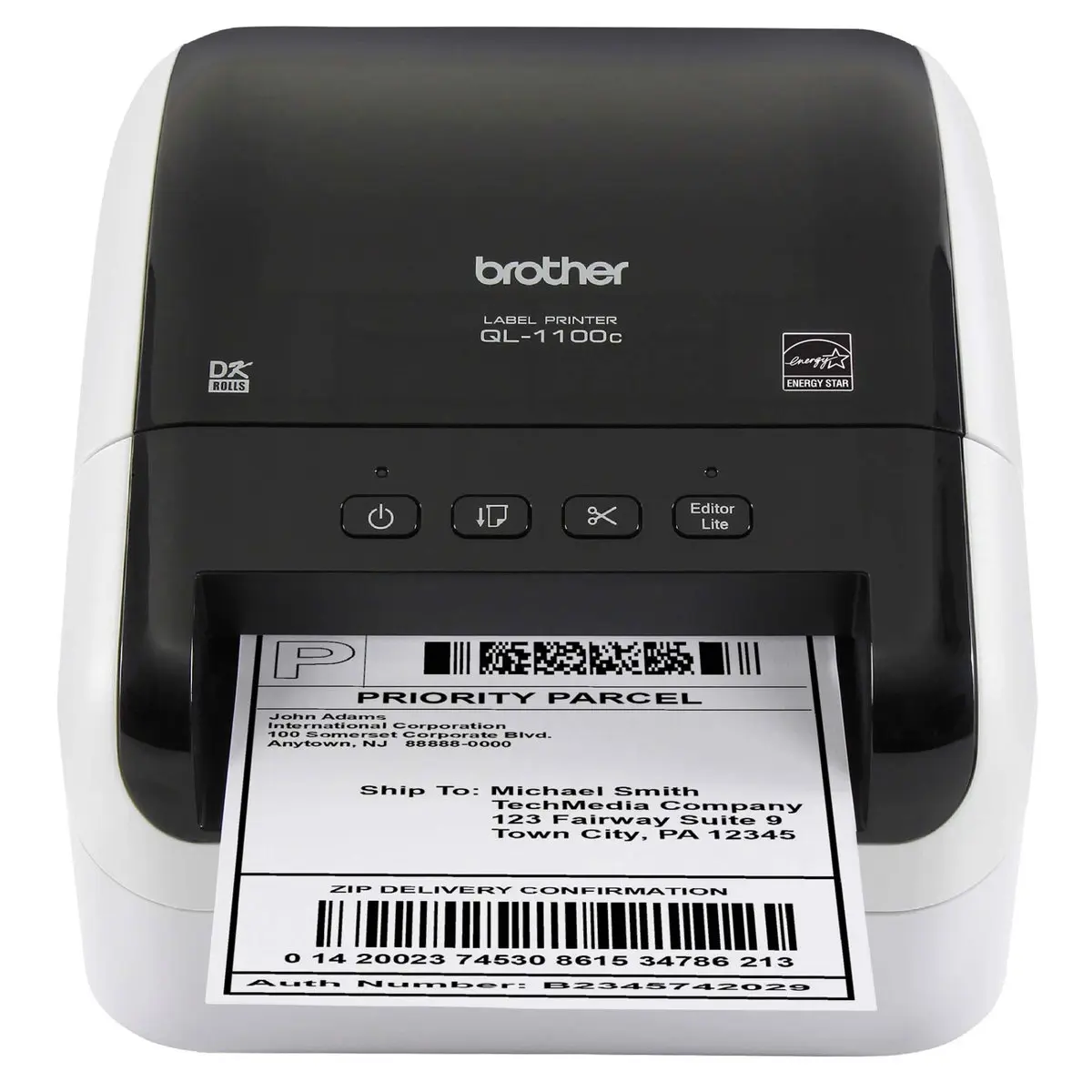 Brother QL-1100C Wide Format Professional Thermal Label Printer, Shipping Label Printer for Computers & Office Equipment Use