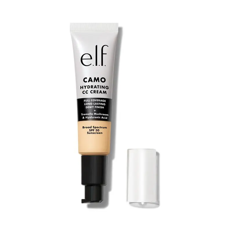 e.l.f. Camo Hydrating CC Cream SPF 30 - Full Coverage Color-Correcting Foundation, Dewy Finish, Vegan & Cruelty-Free, 30 Shades  1 oz (30mL)