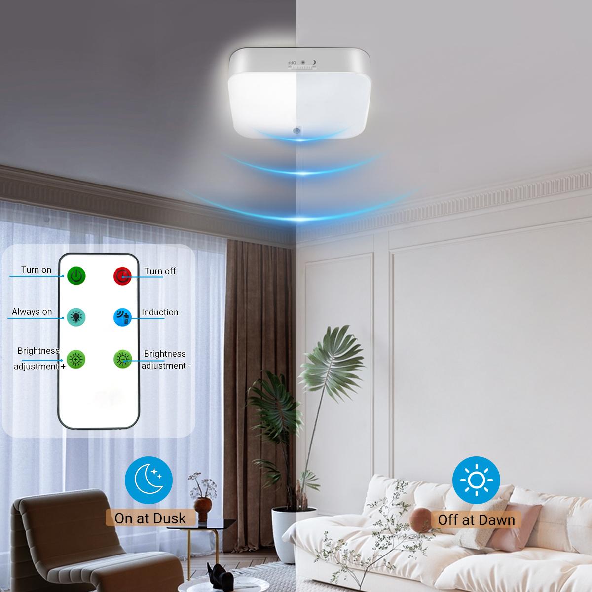 Rechargeable Motion Sensor Closet Light, Rechargeable Battery Operated Ceiling Light Wireless, 500LM Wireless Motion Activated Light for Shower Stairs Hallway Pantry Porch Garage