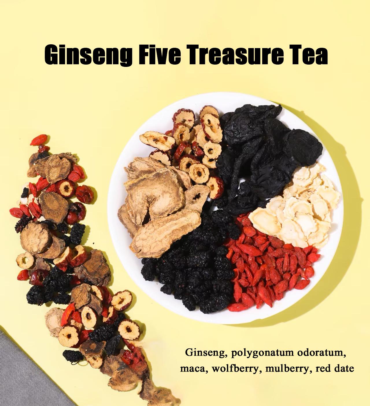 Friend-Recommended Organic Kidney Health Tea, Ginseng Six Treasures Traditional Cleansing Alkaline Brew, Excellent Christmas Gift for Everyone