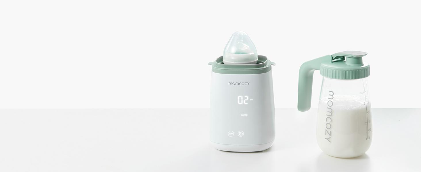 Momcozy Breast Milk Pitcher, Resistant to Heat and Cold Abrupt Temp Swings, No Leak Glass Breast Milk Fridge Storage Container With Wide Mouth