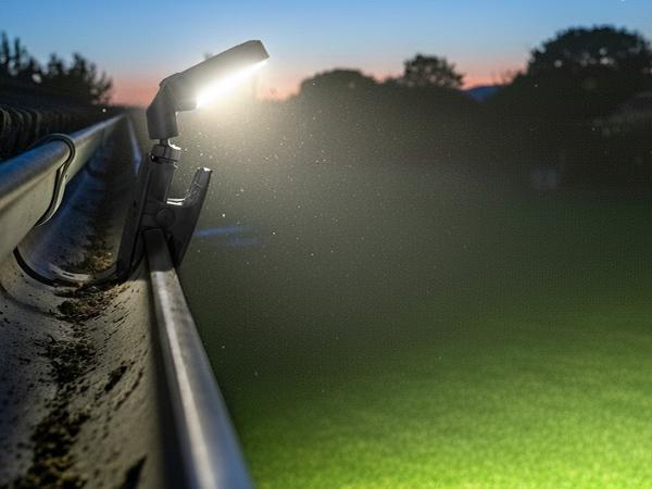 FABSTYL Solar Clip Lights with Motion Sensor,IP65 Waterproof Wireless Security Lighting for Yard, 4-Color Adjustable Outdoor Solar Flashlight with Remote Durable High Lumens 2 Pack