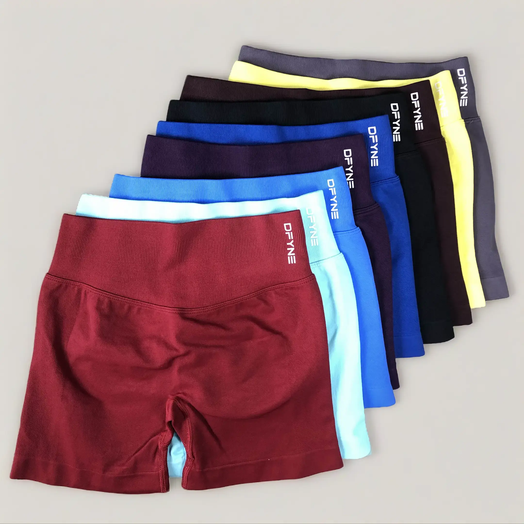 dfyne Impact Shorts 4.5" | Seamless Fit for Women's Comfort High Stretch Durable Fabric Subtle Glute Contour Low Ribbed Band