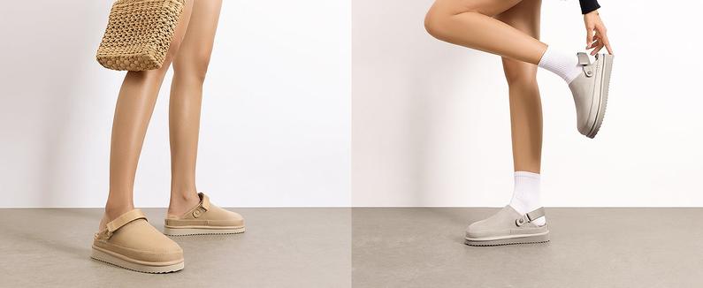 Dream Pairs Round-Toe Platform Mule Clogs – Indoor/Outdoor Memory-Foam, Lightweight Fall-Winter Walkers