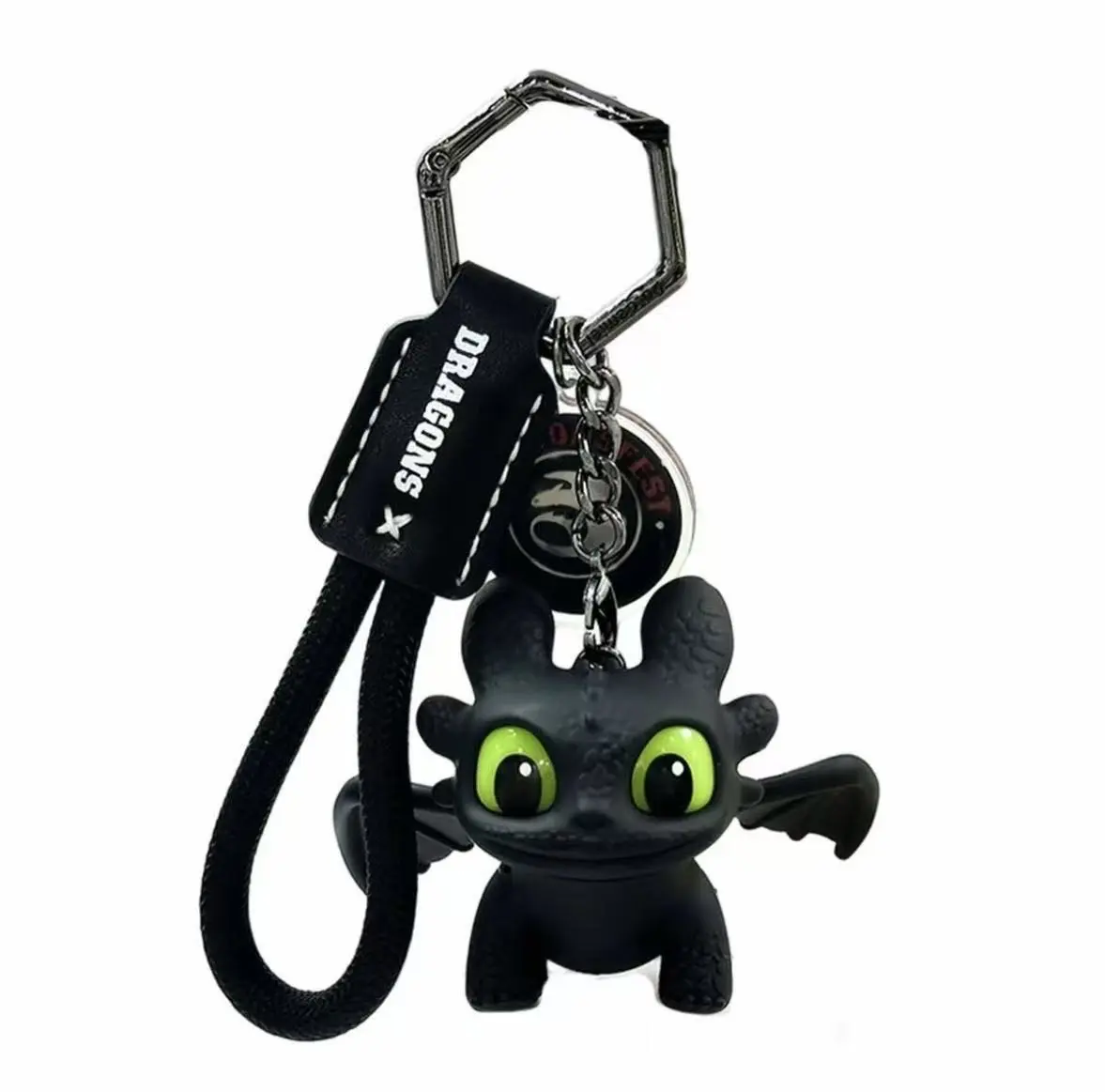 3D Light-Up Glow-in-the-Dark Night Fury Dragon Keychain, Portable Casual Toy with Moving Wings, 2026 Valentine Party Favor, Bag Charm, Car Ornament, Birthday Gift Peripheral