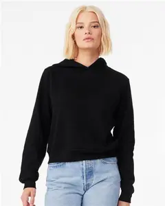BELLA Women's Classic 32 Singles Polyester-Cotton Athletic Hoodie - Lady's Casual Long-Sleeve Pullover Tops with Minimalist Design, Comfortable Flattering Fit