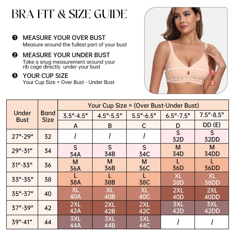 OEAK Women Wireless Jelly Bras Water Drop Hollow Breathable Seamless Push Up Full Coverage Supportive Womens V Neck Bralettes Everyday Bra