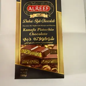 ALREEF Dubai Kunafa Pistachio Chocolate (180g) outdoorfun ALREEF Dubai Kunafa Pistachio Chocolate (180g) outdoorfun