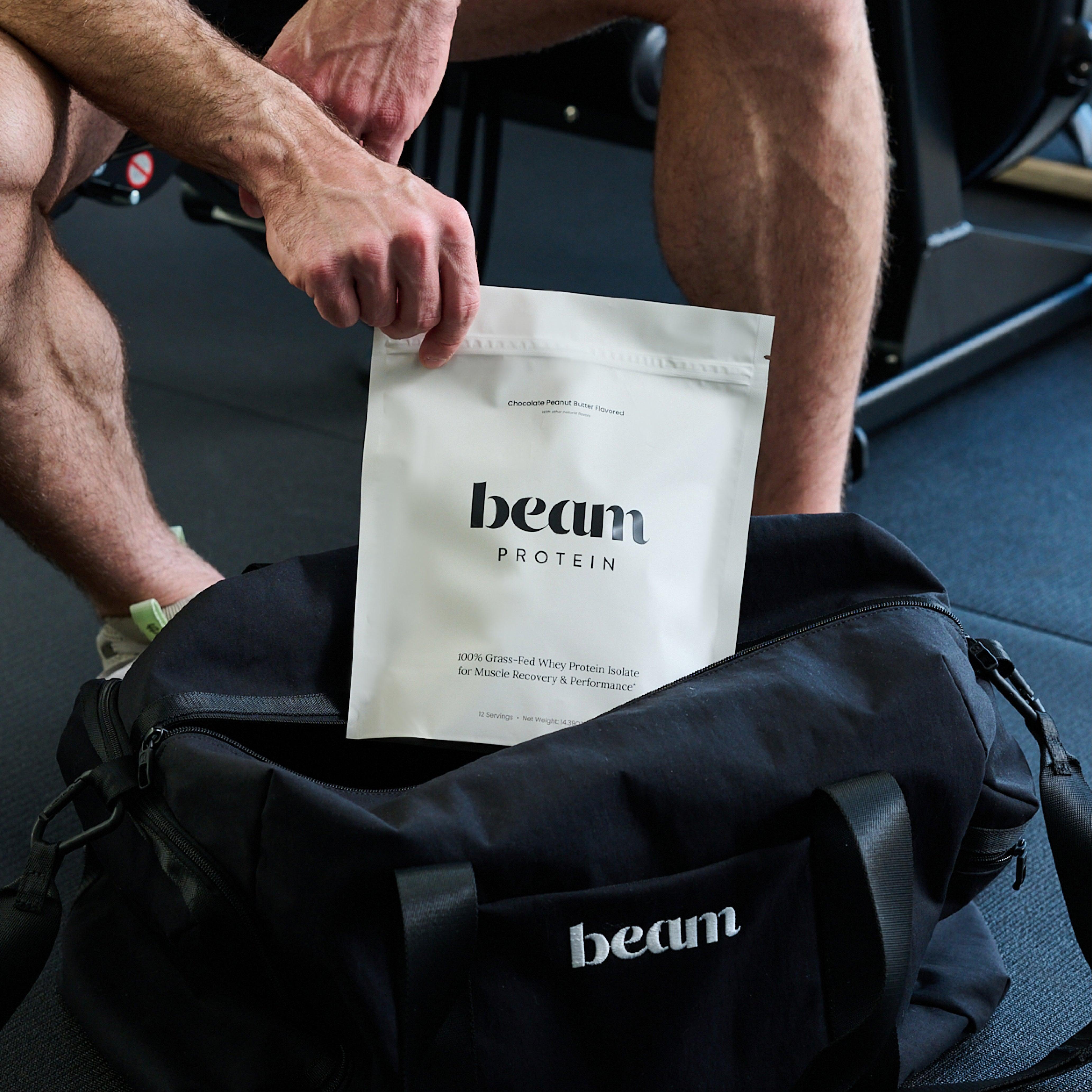 Beam 100% Grass-Fed Whey Protein, 12 Servings, Peanut Butter, Strength & Post-Exercise Repair - Top-Rated