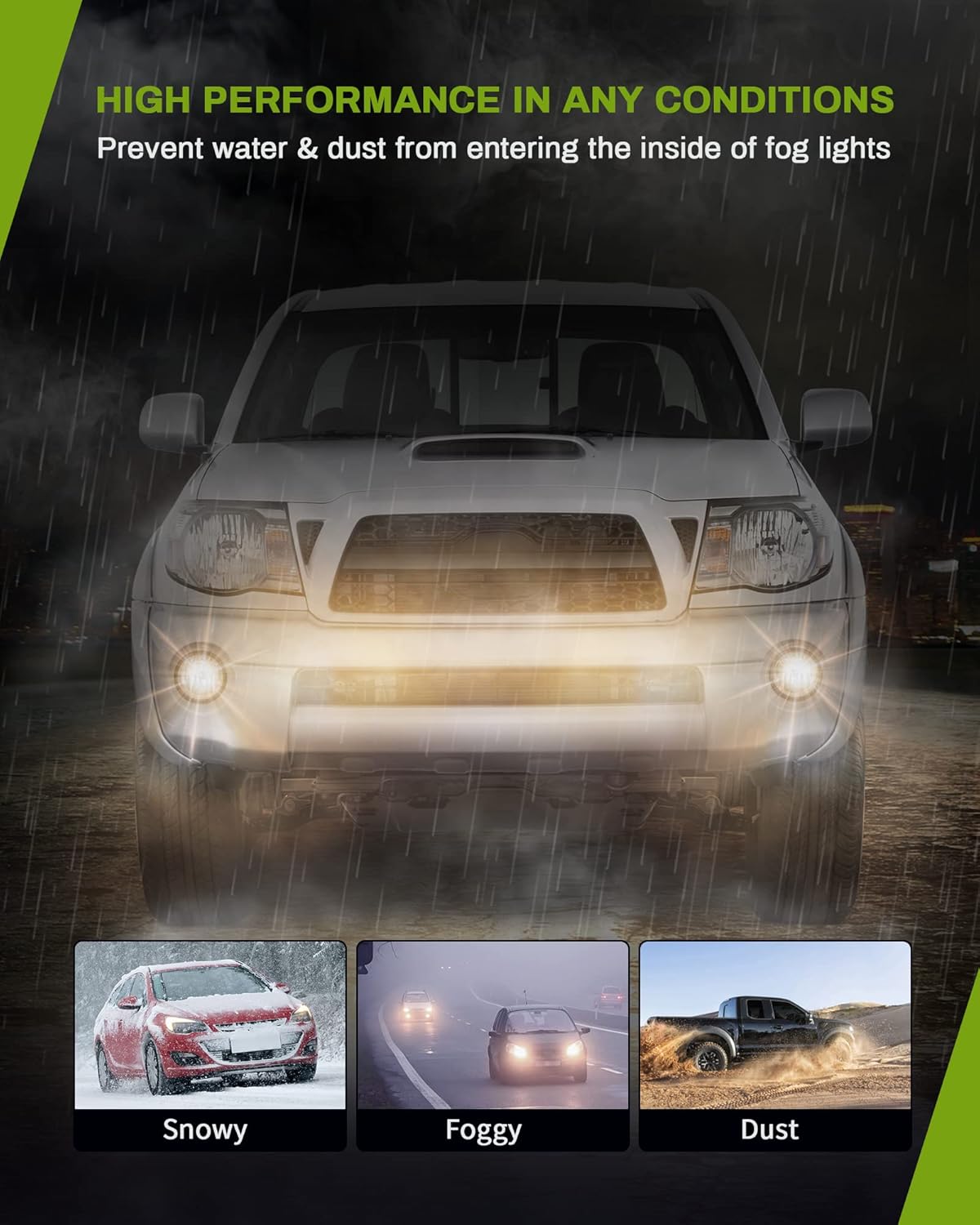 YITAMOTOR Fog Lights Compatible with 2005-2011 Tacoma, 2007-2012 Tundra, 2004-2006 Solara Fog Light Replacement,with 12V 42W H10 Bulbs, Wiring Harness and Switch,Clear Lens