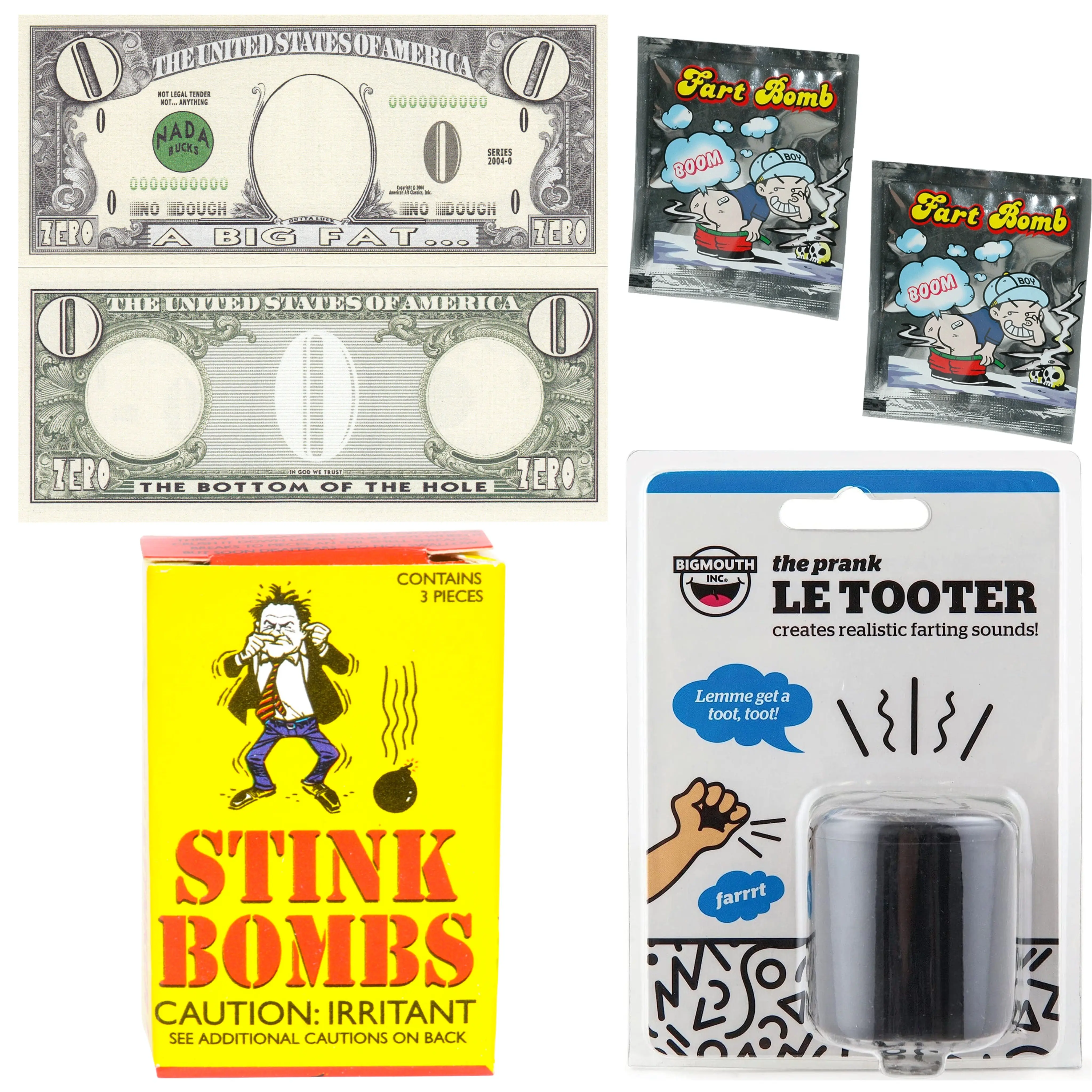 🛑3 Stink Bombs + 1 Le Tooter - Pooter Hand Fart Machine + 1 Million ~ Combo Set