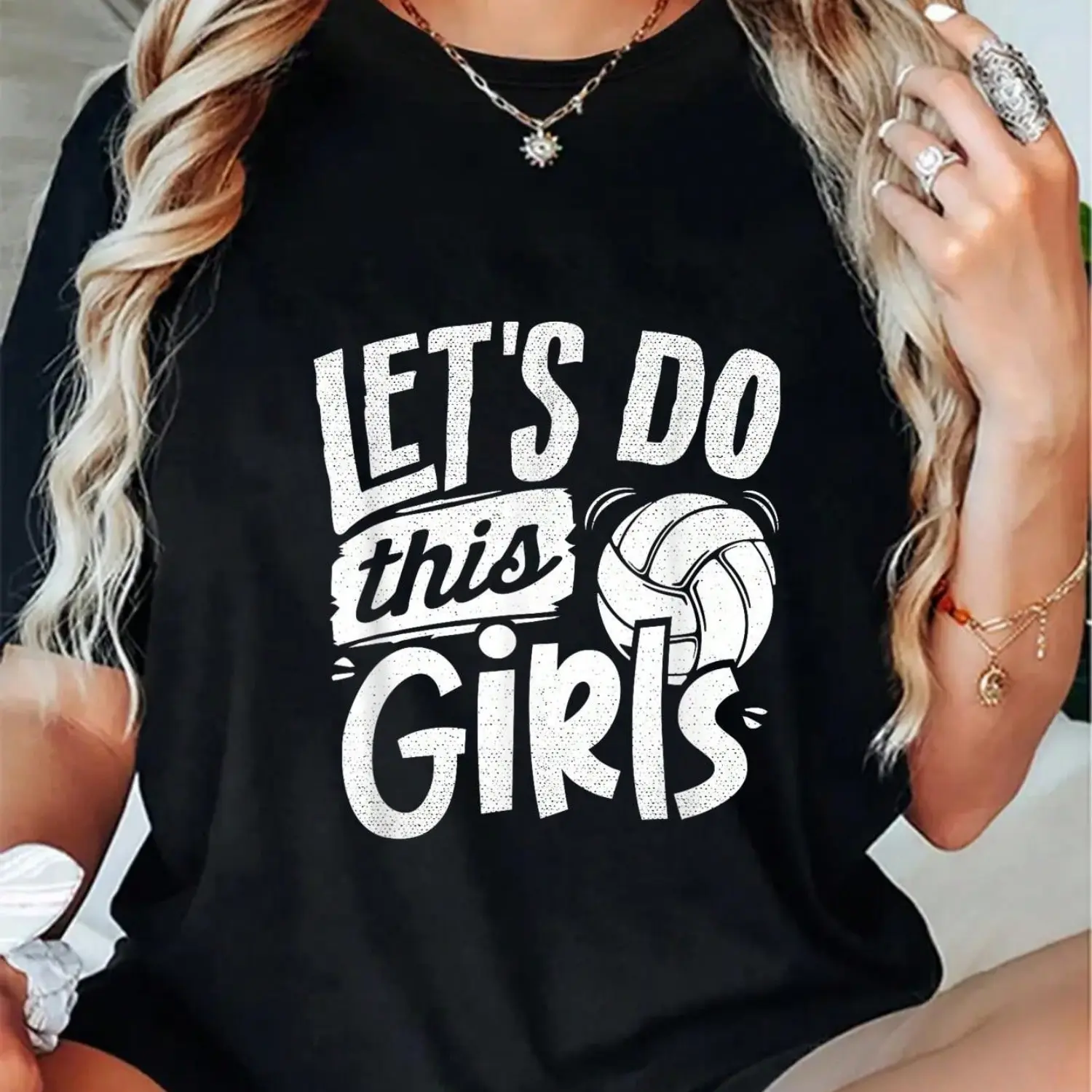 100 Cotton Volleyball Mom Shirt Women Girls Volleyball Player T-Shirt