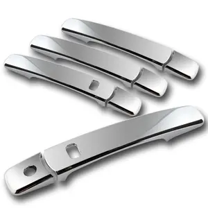 4PCS Chrome Door Handle Covers Caps Trim Compatible with 2008 - 2013 NISSAN ROGUE WITH SMART KEYS HOLE
