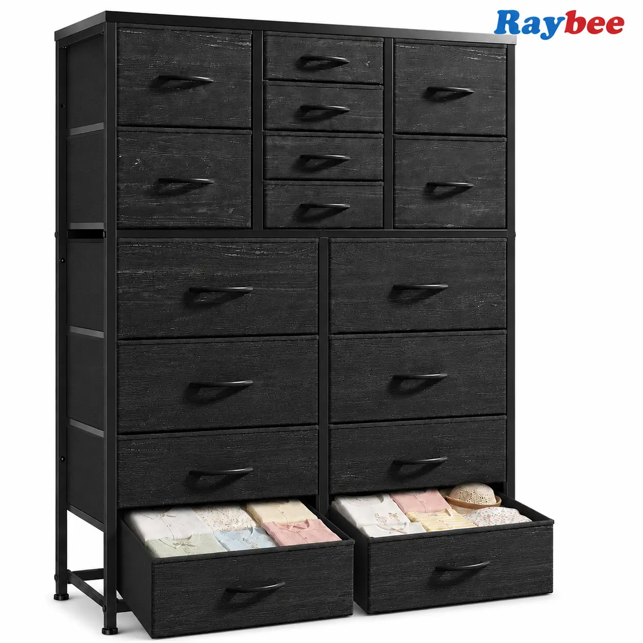 【Budget-Friendly Homehacks】Raybee 16 Deep Drawers Tall Dresser for Bedroom, Extra Large Fabric Chest of Drawers with Steel Frame, Wide Clothes Storage Tower Organizer Unit for Closet, Dorm, Living Room, Space Saving Vertical Furniture, Easy Assembly