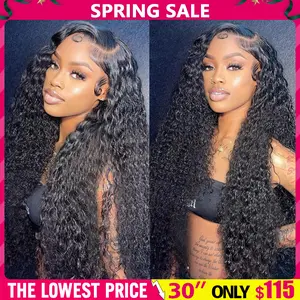 Bling Hair 13x6 Water Wave Lace Frontal Wig Hd Lace Wigs Water Wave Curly Human Hair Wig Lace Front Wig Real Human Hair SpringStatements