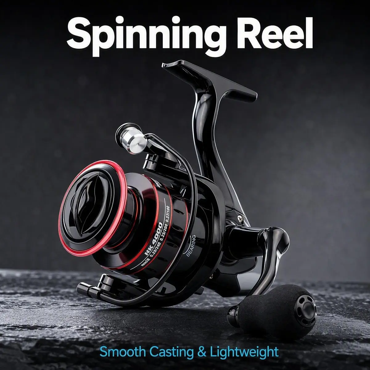 Spinning Reel - Smooth Casting & Lightweight Fishing Reel for Enhanced Performance and Comfort, metal spool