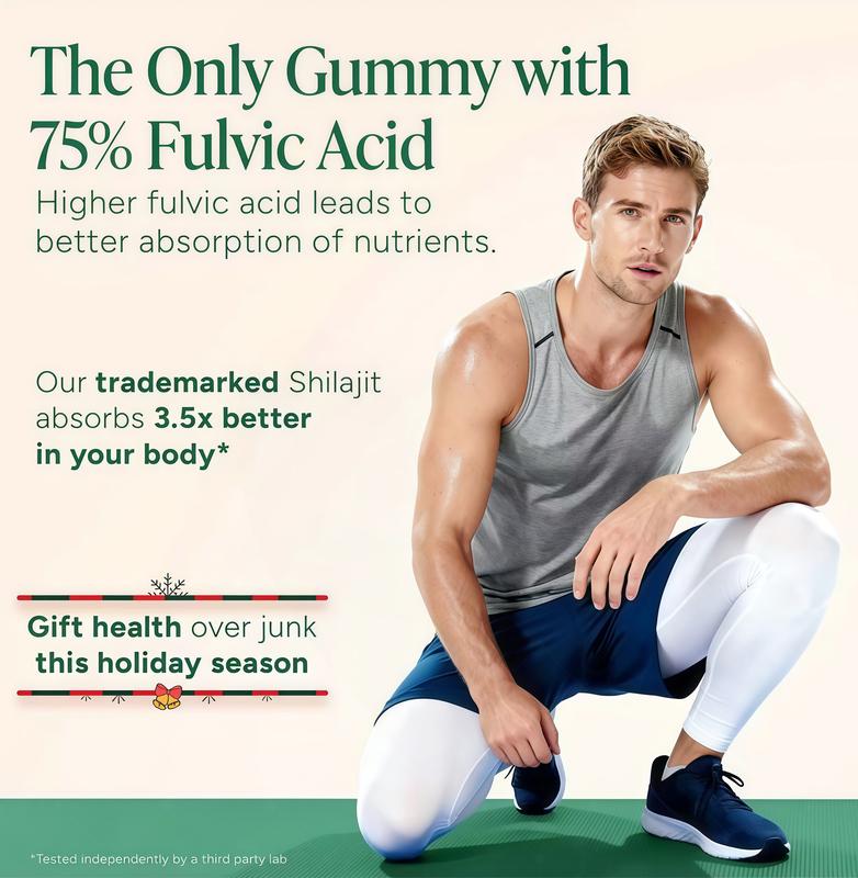Root Labs Alpha 10-in-1 Shilaiit Gummies 4000 mg  Holiday Gift FQ-Ready Energy Stamina & Focus Zero Sugar KSM-66Ashwagandha,Tongkat Ali,Maca Vegan 60 Count