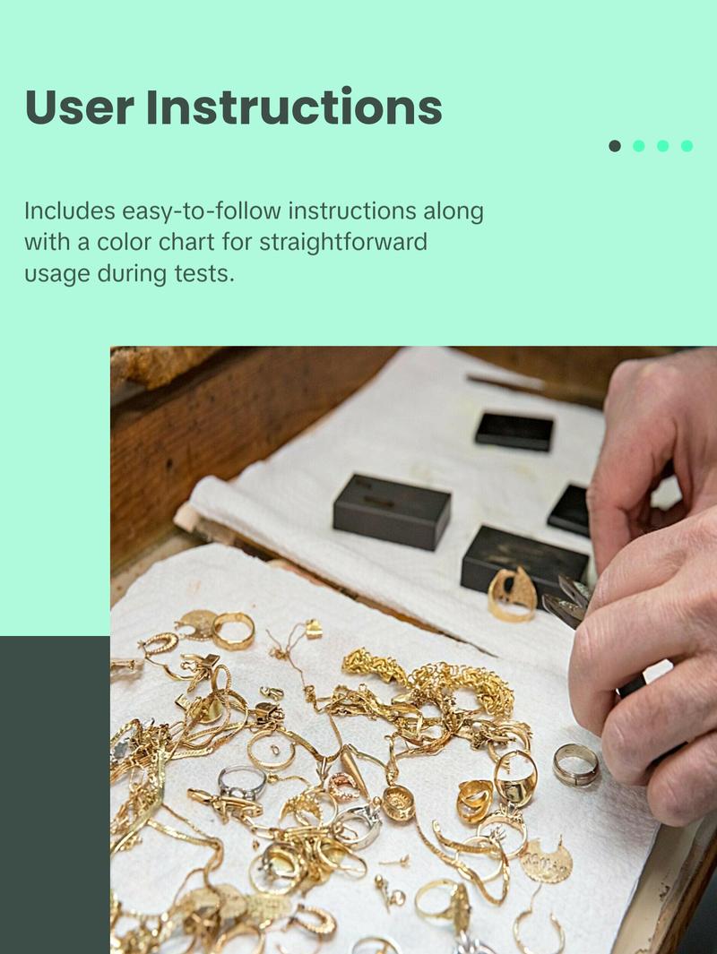 JSP 14K Gold Testing Kit - 0.5 oz Acid Solution for Karat Value & Purity Testing - Ideal for Travel & Gold Enthusiasts - Engagement Ring