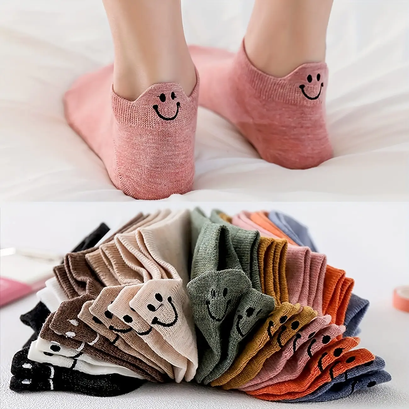 Women's Ruffled Ankle Socks 10 Pairs, Aesthetic Embroidered Cotton Low Cut, Comfortable Lightweight Feminine Socks for Everyday Wear, Breathable, Outfits, Socks For Women