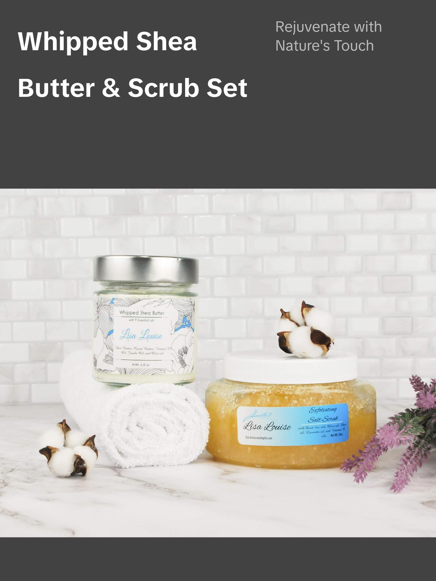 Beauty Gift Box-  Whipped Shea Butter + Exfoliating Salt Scrub