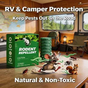 12 Pack Natural Rodent Repellent Balls – Peppermint & Lemon Oil Pest Deterrent for Rats, Mice, Squirrels, Spiders, Indoor & Outdoor Protection