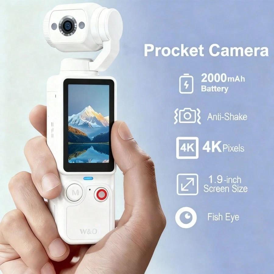 [TikTokShopBlackFriday] Pocket Vlogging Camera with 2.5K 120fps Videos, 180° Rotating Lens, Portable Video Camera for Photography, Digital Camera for Meeting and Daily Use wif 32GB SD Card, Ideal Gift for Girls, Boys and Beginners, Birthday  Gift HD