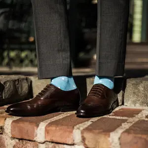 The Spring Skys - Sky Blue and White Polka Dot Sock