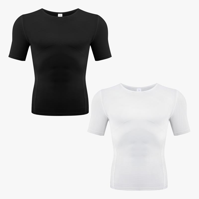 【LIVE】Nebility Men’s Mesh Compression Shapewear Top - Tummy Control, Anti-Odor Cool Breathable Quick-Dry Fabric, Menswear for Everyday Wear and the Gym