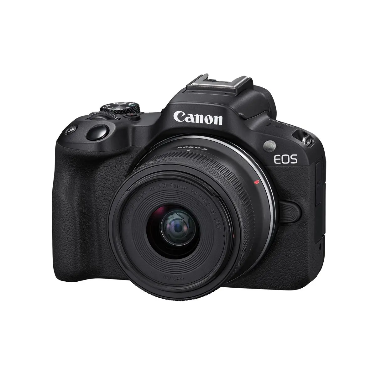 Canon EOS R50 Compact Mirrorless Camera with CMOS Sensor, RF-S 18-45mm f/4.5-6.3 IS STM Lens, Black, Picture