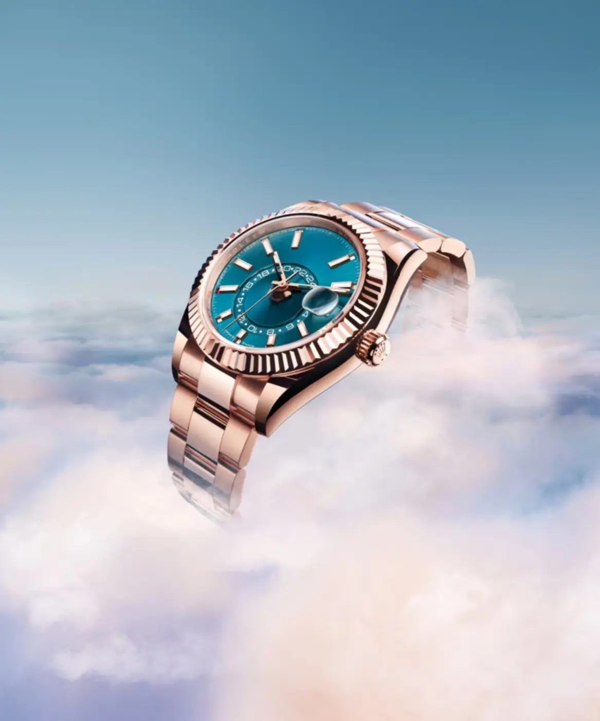 Luxury Automatic Mechanical Men's Fashion Watch (SkyDW3113R) - 42mm Bold Fluted Bezel, 904L Stainless Steel, Sapphire Tough Glass, 100m Modern Waterproof Watch, Luminous Markers, Calendar, Secure Fold Clasp, Matte Dial Contrast Stainless Steel Wristwatch