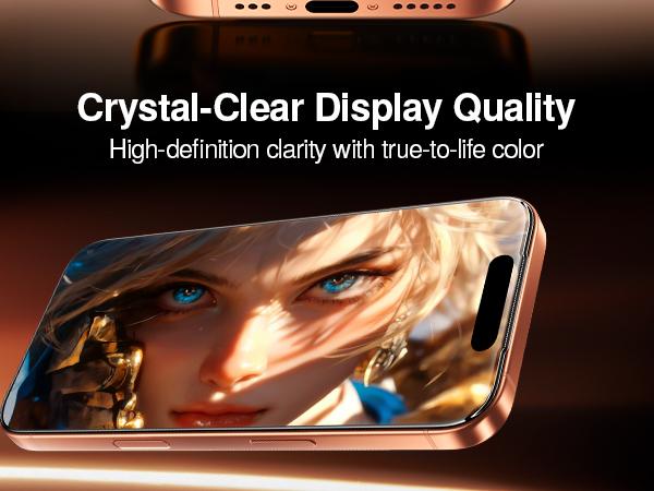 【Tilted roller】2 Pack SmartDevil HD Clear ScreenProtector for iPhone17promax/17pro/16promax/16pro/15/15pr0/14/13pro/13Tempered Glass, Shatterproof Protection bubble-freeScratch Resistant 9H Hardness,Fast & Easy Installation, Anti-Spy Privacy Film