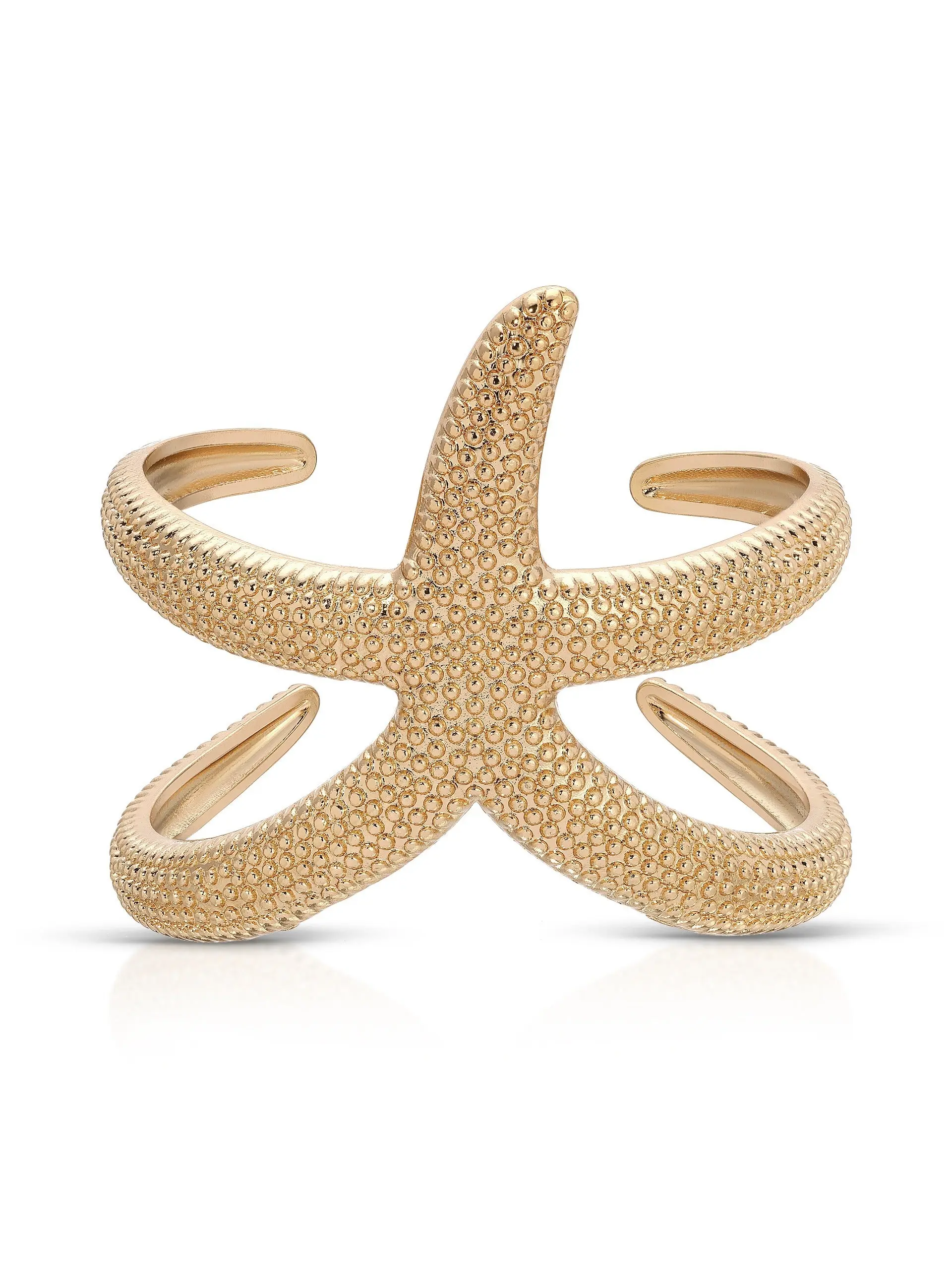 Ettika Starfish Hug Cuff with Textured Design and Unique Shape Ettika Starfish Hug Cuff with Textured Design and Unique Shape