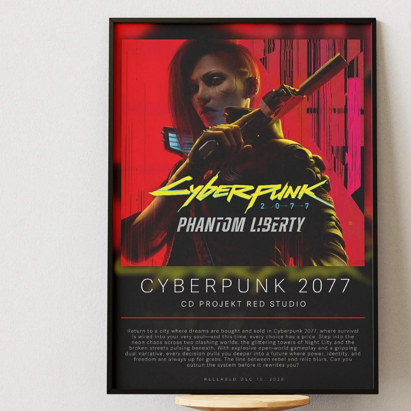 Cyberpunk 2077 Poster _ Video Game Prints _ Gaming Room Wall Art _ Gaming Gift _ Minimalist Man Cave Wall Art