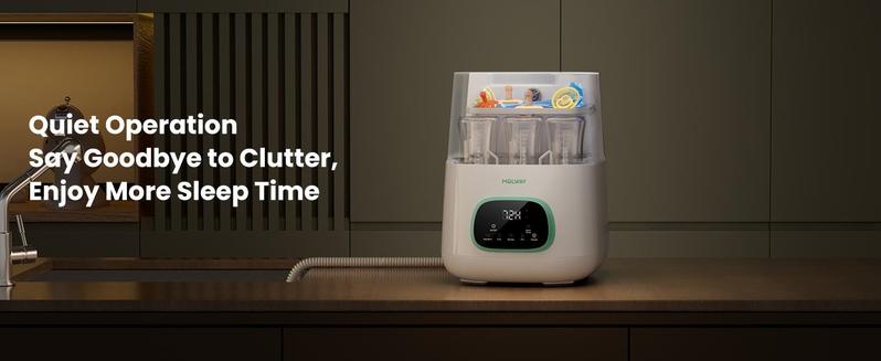 Baby Bottle Washer,Sterilizer And Dryer,Effortless All-in-One Cleaning Machine,Large Capacity for Bottles,Pump Parts & Baby Essentials, Free Your Hands And Save Time