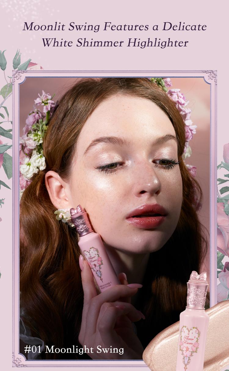 Flower Knows Midsummer Fairytales Collection Liquid Highlighter - Multichrome, Longlasting, Waterproof, Festival Makeup, Christmas Cosmetic Gift