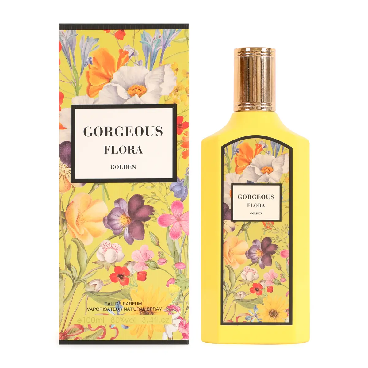 Gorgeous Flora Golden Eau De Parfum Vaporisateur Natural Spray 100Ml 3.4fl.oz.