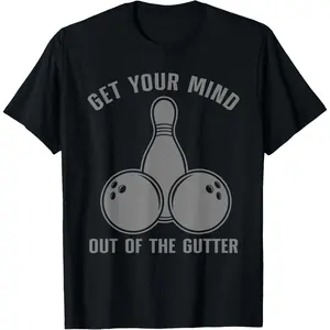 100% Cotton Funny Bowling Design for Men Women Bowling Lover Bowler T-Shirt