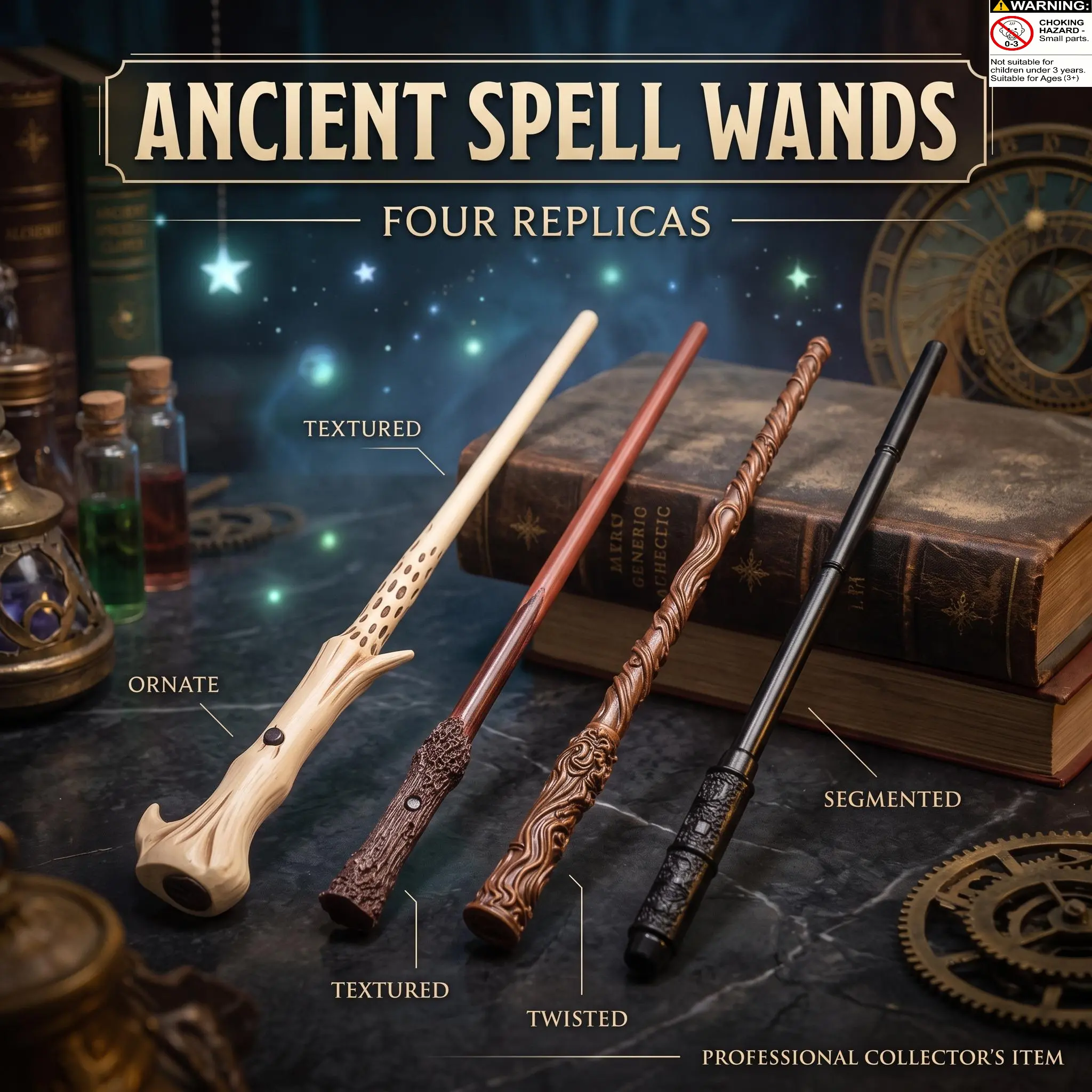 Handcrafted Magical Resin Magic Wand - Toys & Hobbies Wizard Prop, Cosplay Accessory, Collectible Gift for Enthusiasts, Role Play Party Decoration