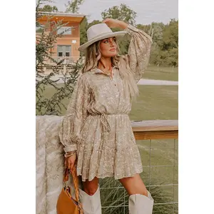 Glamour Galore Paisley Mini Dress