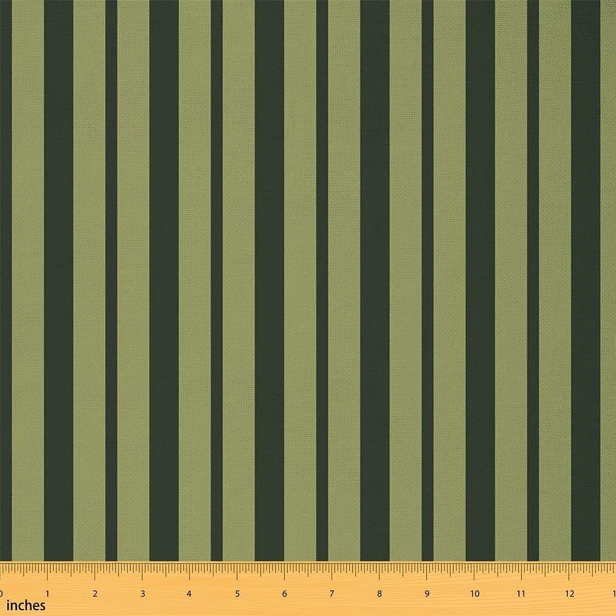 Feelyou Geometric Stripes Polyester Fabric by the Yard - Non-Stretchy, Soft Texture, Artistic Look, Waterproof Green Black Textile for Home Decor, Craft Projects (Yard Lengths, Sewing DIY Supplies Bolt)