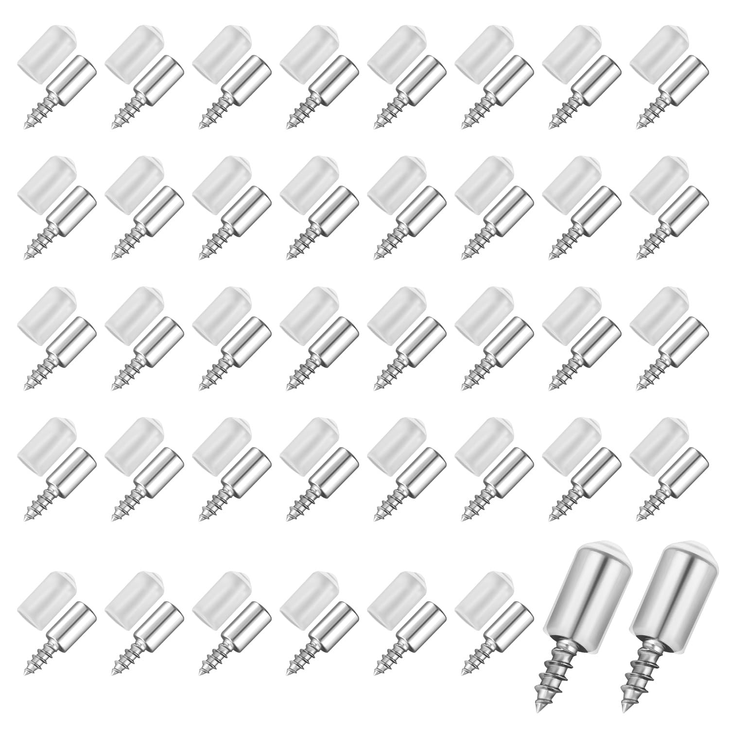 Spring Wardrobe Refresh Must-Have 40Pcs Wardrobe Cabinet Glass Partition Nails Cross Self-Tapping Screw with Rubber Sleeve Screw Plate Support Partition Bracket Sturdy Shelf