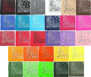 ARMYU Classic Trainmen Paisley Bandanas, Military Army Head Scarf Do-rag Cotton Bandanna Cover Biker Rags