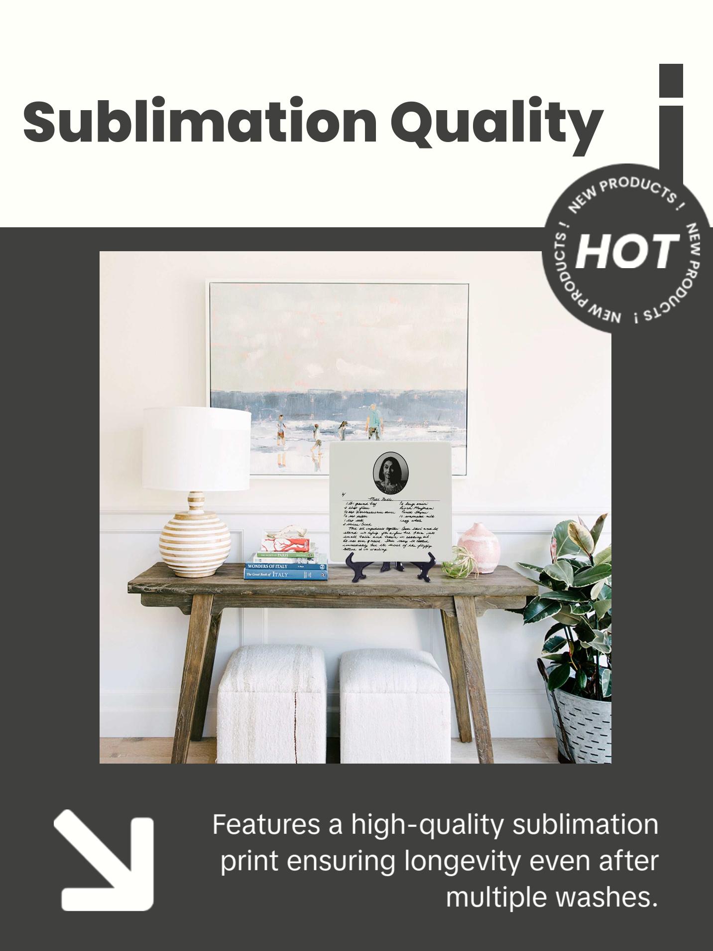 Mother’s Day Gift, Personalized Recipe Plate, Custom Plate, Family Recipe Keepsake, Custom Recipe Gift, Handwritten Plate, Square Plate Ceramic Traditional Collection