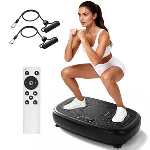 LUBBYGIM Vibration Plate Exercise Machine, 400lbs Capacity Whole Body Workout Vibration Platform, Home Fitness Shake Plate with Resistance Bands for Muscle Toning & Relaxation