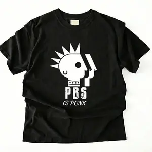 PBS Is Punk T-Shirt I Retro Public Broadcasting Service Tee I 70s 80s Nostalgia Shirt I Save PBS I Political Protest Tee