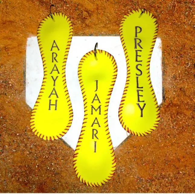 Softball or Baseball Customized Bag Tags